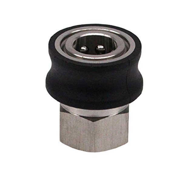 1002.7160, 3/8" FPT COUPLER, SS, W/ GRIP