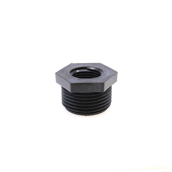 1002.7307, HEX REDUCER BUSHING, 1"MPT X 1/2"FPT, POLYPROPYLENE