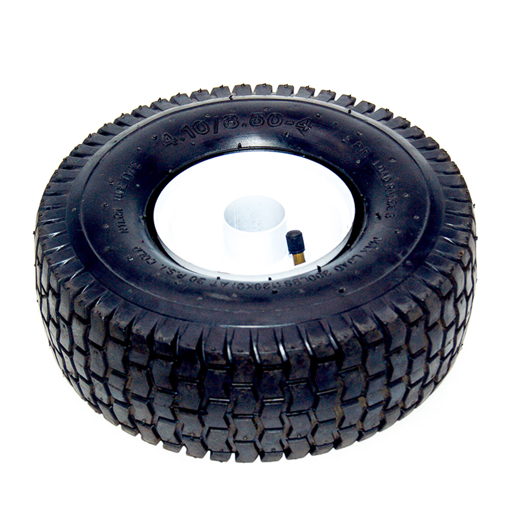 14-0080, WHEEL ASSEMBLY, 10" PNEUMATIC, WHITE HUB, 5/8" AXLE