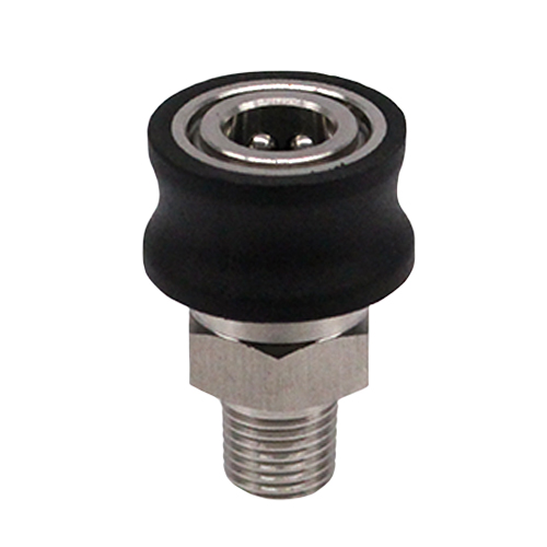 14MS-SS-GRIP, 1/4" MPT COUPLER, SS, W/ GRIP