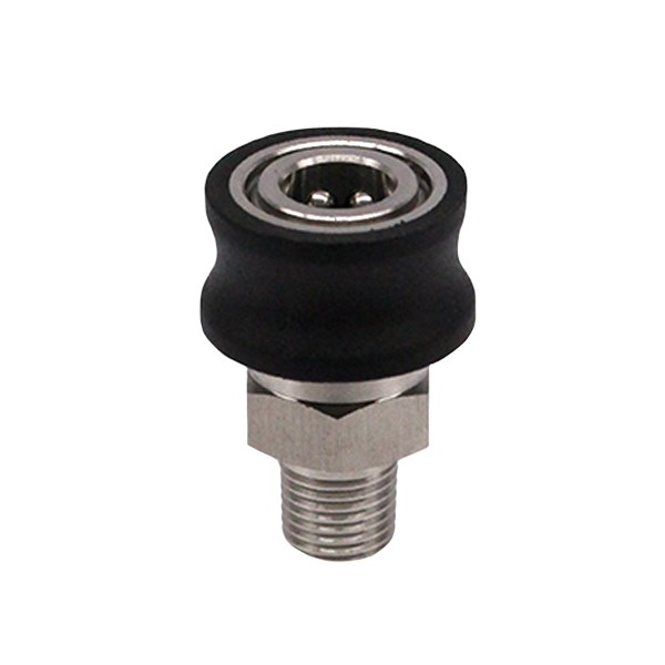 14MS-SS-GRIP, 1/4" MPT COUPLER, SS, W/ GRIP